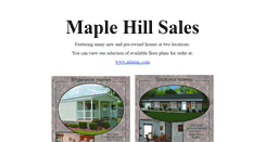 Desktop Screenshot of maplehillsales.com